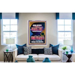 I WILL SING PRAISES UNTO THEE AMONG THE NATIONS  Contemporary Christian Wall Art  GWABIDE12271  "16X24"