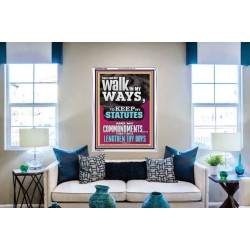 WALK IN MY WAYS AND KEEP MY COMMANDMENTS  Wall & Art Décor  GWABIDE12296  "16X24"