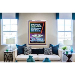 YOUR VALLEY SHALL BE FILLED WITH WATER  Custom Inspiration Bible Verse Portrait  GWABIDE12343  "16X24"