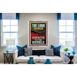 THE LORD GIVES GRACE TO THE HUMBLE  Ultimate Inspirational Wall Art Picture  GWABIDE12400  