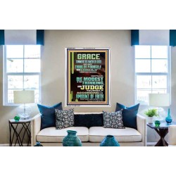 GRACE UNMERITED FAVOR OF GOD BE MODEST IN YOUR THINKING AND JUDGE YOURSELF  Christian Portrait Wall Art  GWABIDE13011  "16X24"