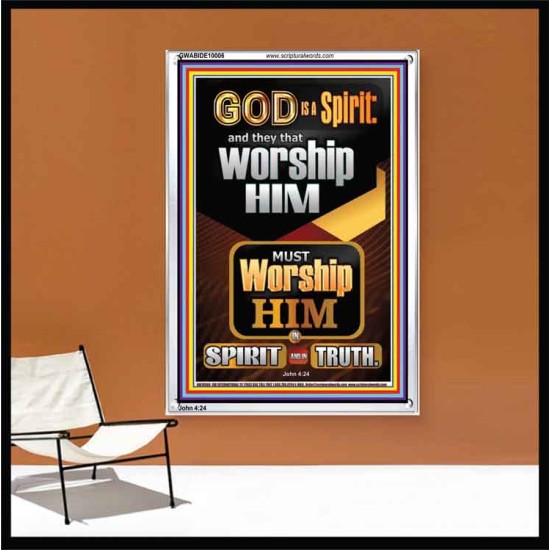 WORSHIP HIM IN SPIRIT AND TRUTH  Children Room Portrait  GWABIDE10006  