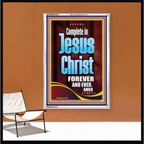 COMPLETE IN JESUS CHRIST FOREVER  Children Room Portrait  GWABIDE10015  