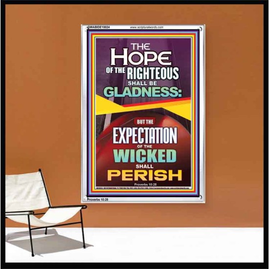 THE HOPE OF THE RIGHTEOUS IS GLADNESS  Children Room Portrait  GWABIDE10024  