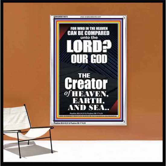 WHO IN THE HEAVEN CAN BE COMPARED TO JEHOVAH EL SHADDAI  Affordable Wall Art Prints  GWABIDE10073  