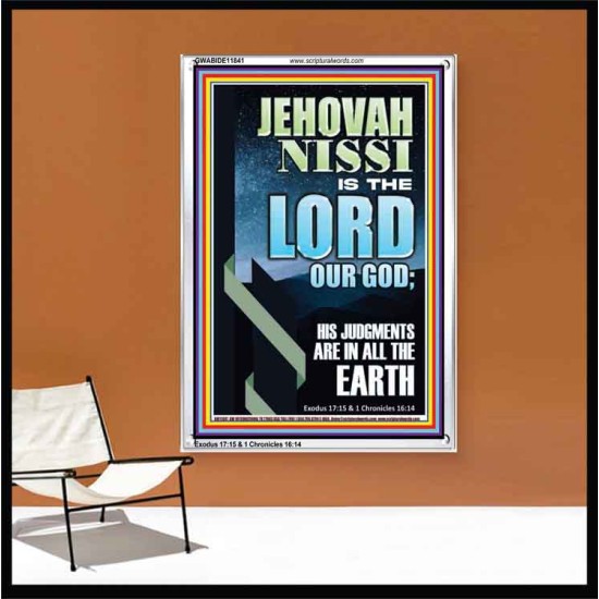 JEHOVAH NISSI HIS JUDGMENTS ARE IN ALL THE EARTH  Custom Art and Wall Décor  GWABIDE11841  