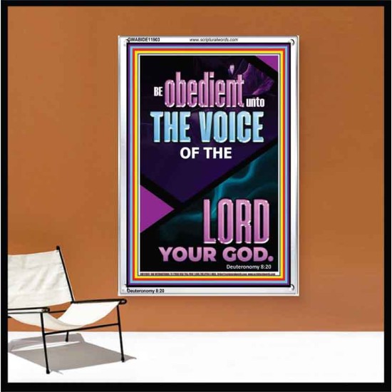 BE OBEDIENT UNTO THE VOICE OF THE LORD OUR GOD  Righteous Living Christian Portrait  GWABIDE11903  