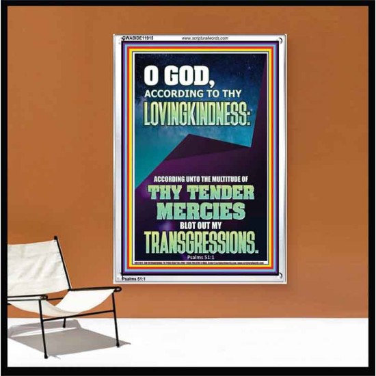 IN THE MULTITUDE OF THY TENDER MERCIES BLOT OUT MY TRANSGRESSIONS  Children Room  GWABIDE11915  