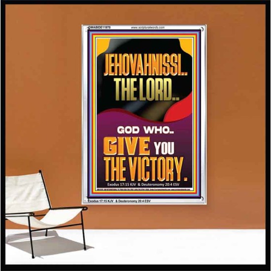 JEHOVAH NISSI THE LORD WHO GIVE YOU VICTORY  Bible Verses Art Prints  GWABIDE11970  