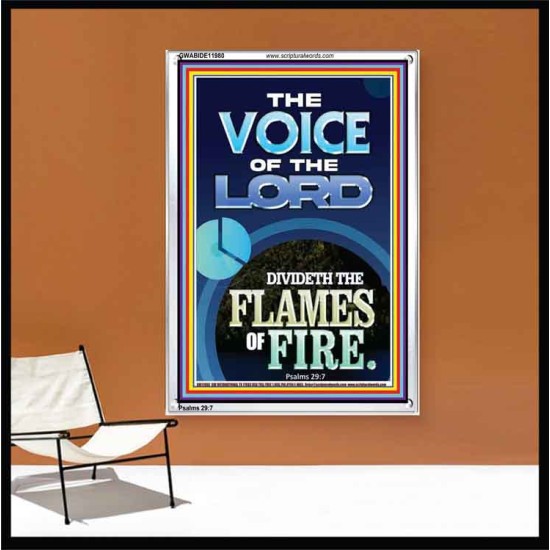 THE VOICE OF THE LORD DIVIDETH THE FLAMES OF FIRE  Christian Portrait Art  GWABIDE11980  