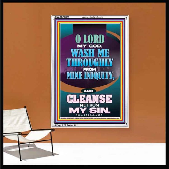 WASH ME THOROUGLY FROM MINE INIQUITY  Scriptural Verse Portrait   GWABIDE11985  