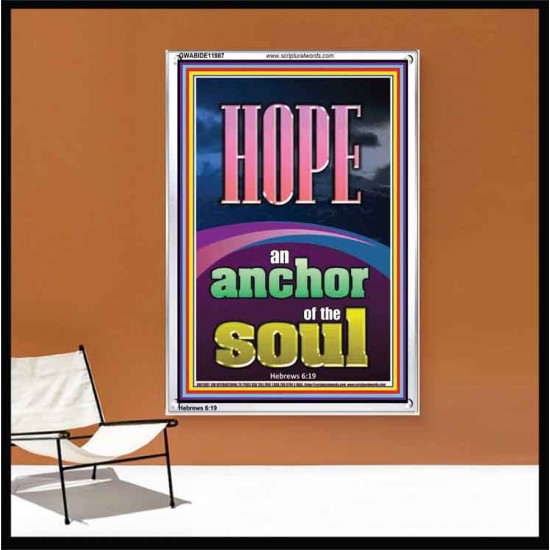 HOPE AN ANCHOR OF THE SOUL  Scripture Portrait Signs  GWABIDE11987  