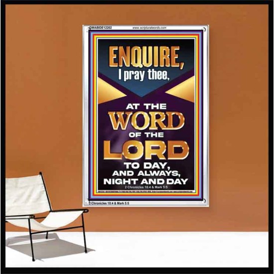MEDITATE THE WORD OF THE LORD DAY AND NIGHT  Contemporary Christian Wall Art Portrait  GWABIDE12202  