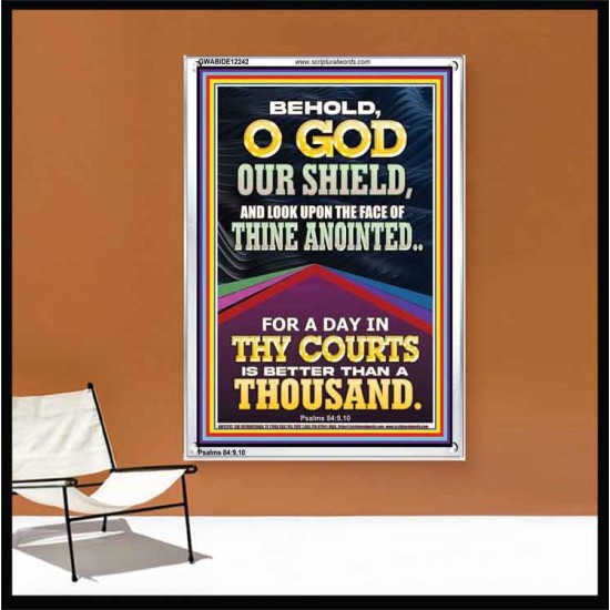 LOOK UPON THE FACE OF THINE ANOINTED O GOD  Contemporary Christian Wall Art  GWABIDE12242  