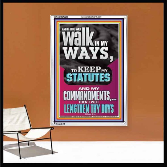 WALK IN MY WAYS AND KEEP MY COMMANDMENTS  Wall & Art Décor  GWABIDE12296  