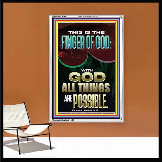BY THE FINGER OF GOD ALL THINGS ARE POSSIBLE  Décor Art Work  GWABIDE12304  
