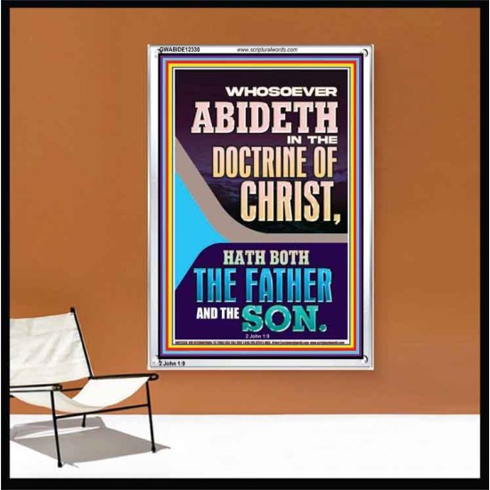 ABIDETH IN THE DOCTRINE OF CHRIST  Custom Christian Artwork Portrait  GWABIDE12330  