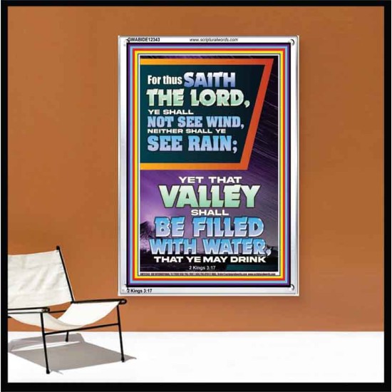 YOUR VALLEY SHALL BE FILLED WITH WATER  Custom Inspiration Bible Verse Portrait  GWABIDE12343  