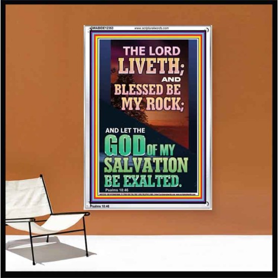 BLESSED BE MY ROCK GOD OF MY SALVATION  Bible Verse for Home Portrait  GWABIDE12353  