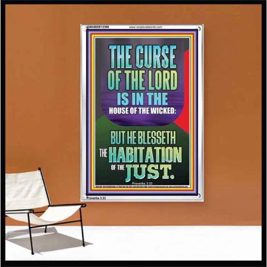 THE LORD BLESSED THE HABITATION OF THE JUST  Large Scriptural Wall Art  GWABIDE12399  