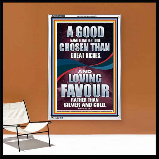 LOVING FAVOUR IS BETTER THAN SILVER AND GOLD  Scriptural Décor  GWABIDE13003  