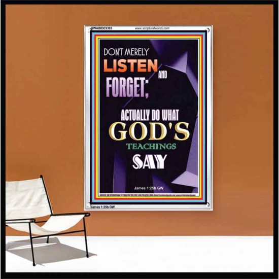 DO WHAT GOD'S TEACHINGS SAY  Children Room Portrait  GWABIDE9393  