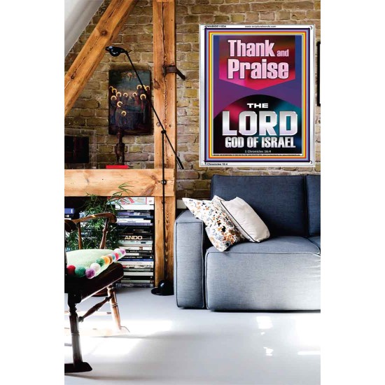 THANK AND PRAISE THE LORD GOD  Custom Christian Wall Art  GWABIDE11834  