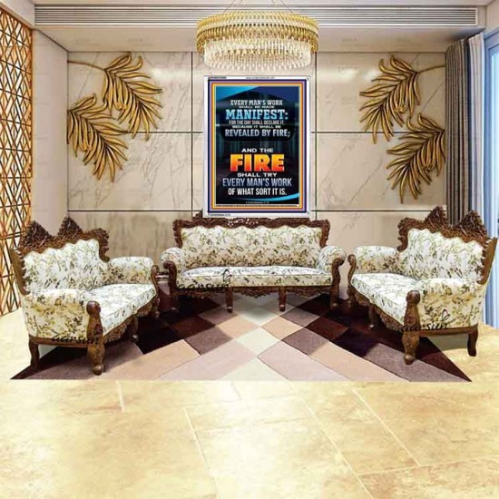 FIRE SHALL TRY EVERY MAN'S WORK  Ultimate Inspirational Wall Art Portrait  GWABIDE9990  