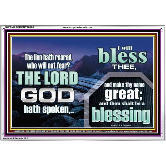 I BLESS THEE AND THOU SHALT BE A BLESSING  Custom Wall Scripture Art  GWAMAZEMENT10306  