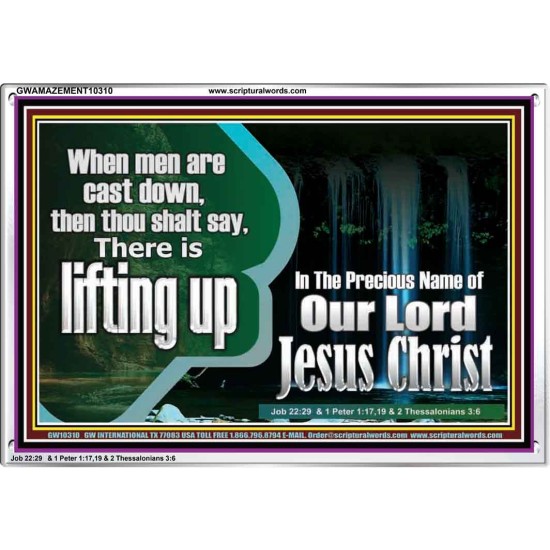 YOU ARE LIFTED UP IN CHRIST JESUS  Custom Christian Artwork Acrylic Frame  GWAMAZEMENT10310  