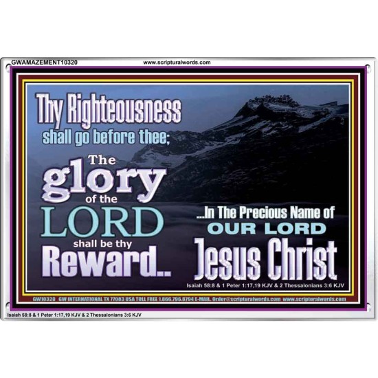 THE GLORY OF THE LORD WILL BE UPON YOU  Custom Inspiration Scriptural Art Acrylic Frame  GWAMAZEMENT10320  