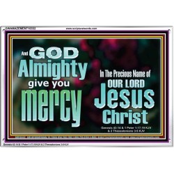 GOD ALMIGHTY GIVES YOU MERCY  Bible Verse for Home Acrylic Frame  GWAMAZEMENT10332  "32X24"