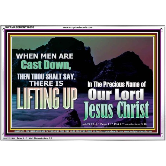 THOU SHALL SAY LIFTING UP  Ultimate Inspirational Wall Art Picture  GWAMAZEMENT10353  