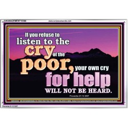 BE COMPASSIONATE LISTEN TO THE CRY OF THE POOR   Righteous Living Christian Acrylic Frame  GWAMAZEMENT10366  "32X24"