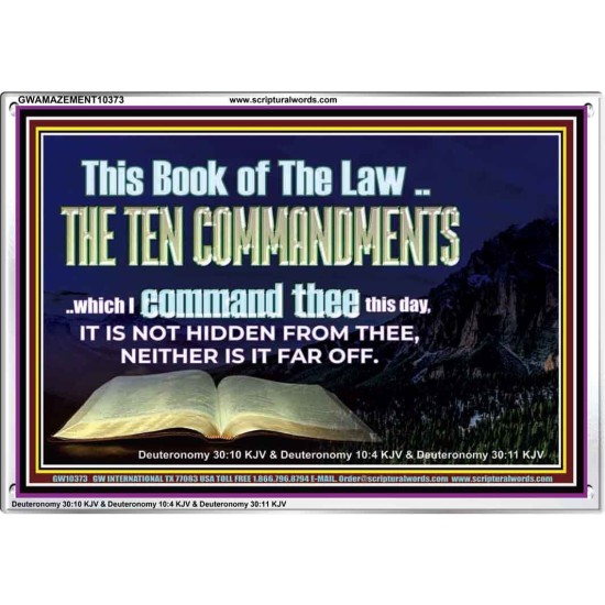 DO NOT IGNORE THE TEN COMMANDMENTS  Unique Power Bible Acrylic Frame  GWAMAZEMENT10373  