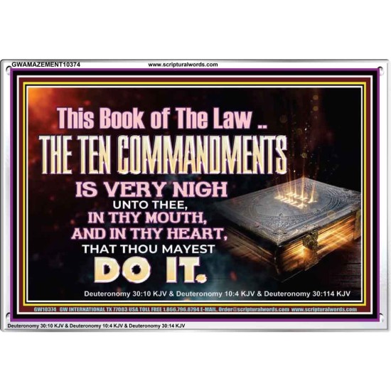 KEEP THE TEN COMMANDMENTS FERVENTLY  Ultimate Power Acrylic Frame  GWAMAZEMENT10374  