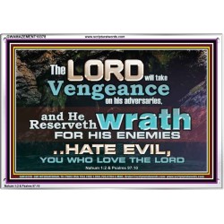 HATE EVIL YOU WHO LOVE THE LORD  Children Room Wall Acrylic Frame  GWAMAZEMENT10378  "32X24"