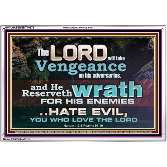 HATE EVIL YOU WHO LOVE THE LORD  Children Room Wall Acrylic Frame  GWAMAZEMENT10378  