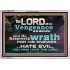 HATE EVIL YOU WHO LOVE THE LORD  Children Room Wall Acrylic Frame  GWAMAZEMENT10378  "32X24"