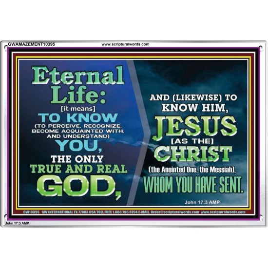 ETERNAL LIFE IS TO KNOW AND DWELL IN HIM CHRIST JESUS  Church Acrylic Frame  GWAMAZEMENT10395  