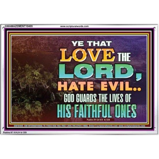GOD GUARDS THE LIVES OF HIS FAITHFUL ONES  Children Room Wall Acrylic Frame  GWAMAZEMENT10405  