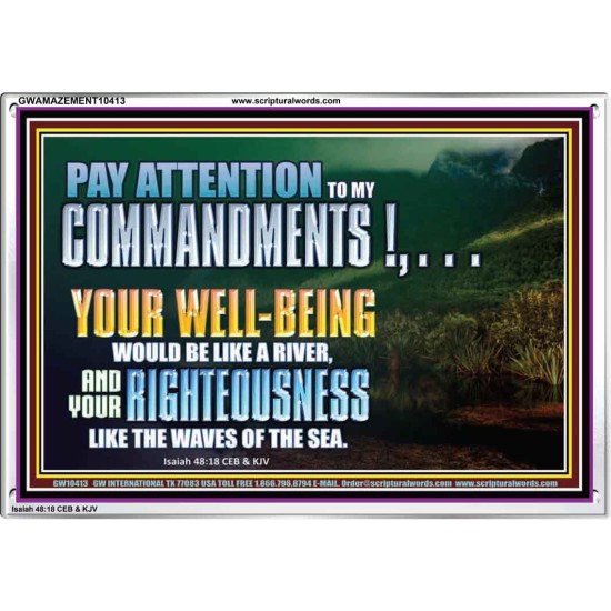 LET YOUR RIGHTEOUSNESS BE LIKE THE WAVES OF THE SEA  Church Acrylic Frame  GWAMAZEMENT10413  