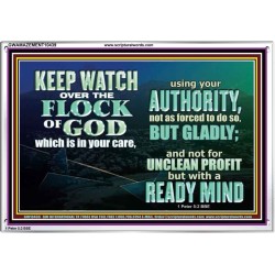 WATCH THE FLOCK OF GOD IN YOUR CARE  Scriptures Décor Wall Art  GWAMAZEMENT10439  "32X24"