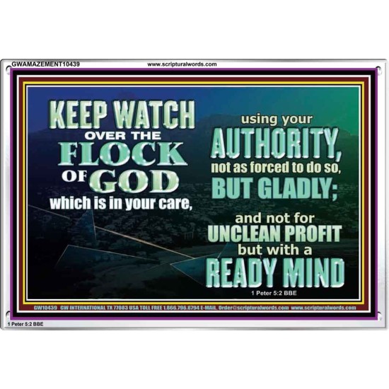 WATCH THE FLOCK OF GOD IN YOUR CARE  Scriptures Décor Wall Art  GWAMAZEMENT10439  