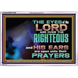 THE EYES OF THE LORD ARE OVER THE RIGHTEOUS  Religious Wall Art   GWAMAZEMENT10486  "32X24"