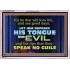 KEEP YOUR TONGUES FROM ALL EVIL  Bible Scriptures on Love Acrylic Frame  GWAMAZEMENT10497  "32X24"