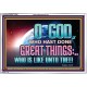 O GOD WHO HAS DONE GREAT THINGS  Scripture Art Acrylic Frame  GWAMAZEMENT10508  