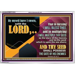 IN BLESSING I WILL BLESS THEE  Religious Wall Art   GWAMAZEMENT10516  "32X24"