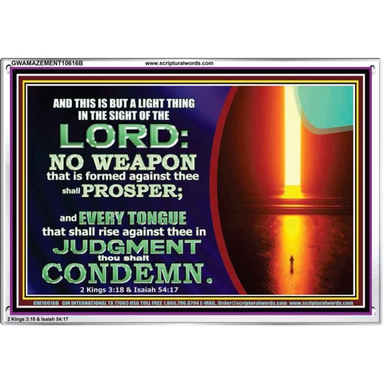 CONDEMN EVERY TONGUE THAT RISES AGAINST YOU IN JUDGEMENT  Custom Inspiration Scriptural Art Acrylic Frame  GWAMAZEMENT10616B  