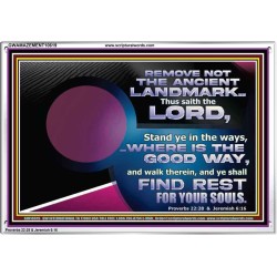 REMOVE NOT THE ANCIENT LANDMARK  Unique Bible Verse Acrylic Frame  GWAMAZEMENT10619  "32X24"